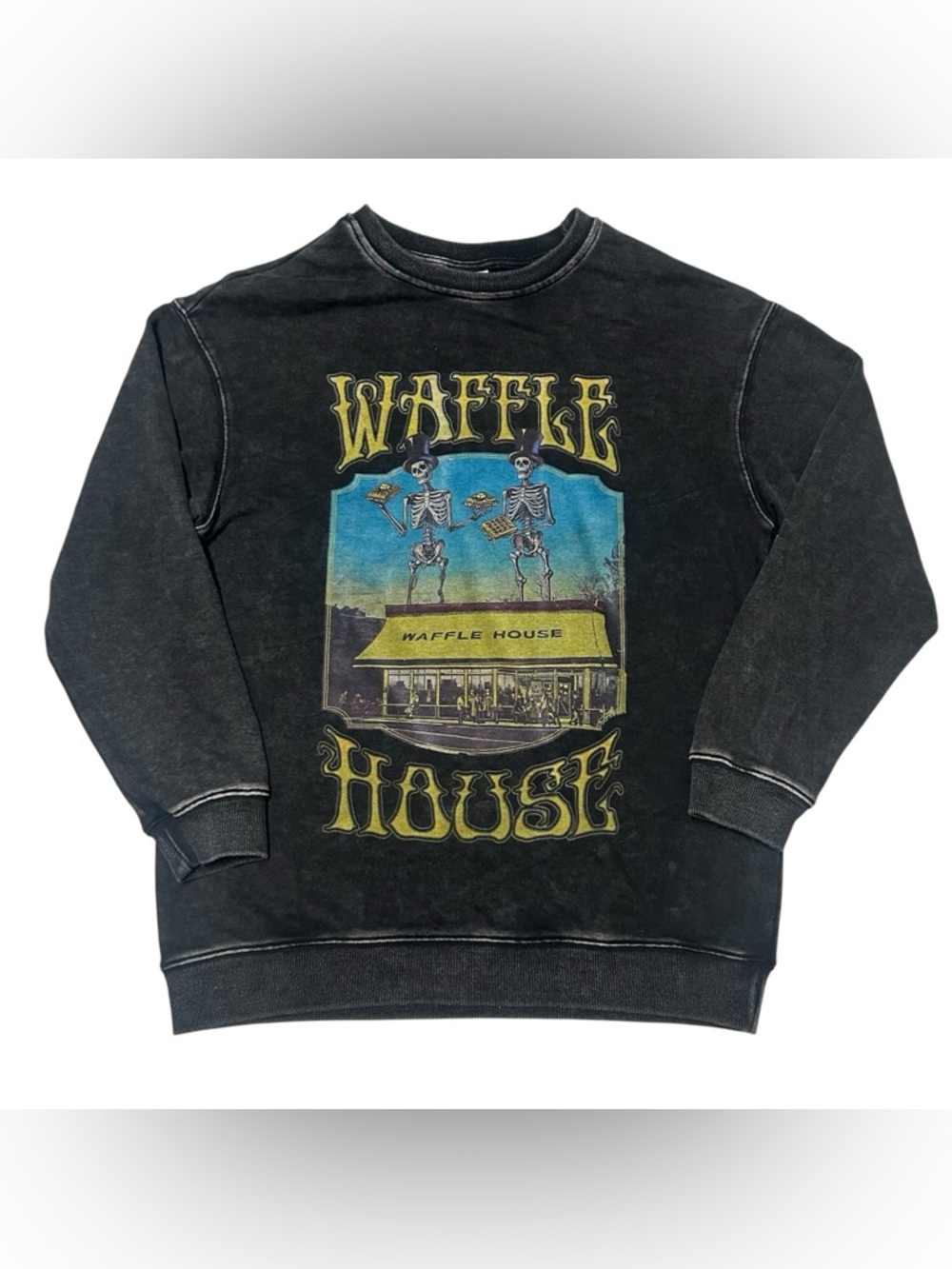Graphic Grateful Dead Waffle House Crewneck Sweatshirt Size Small